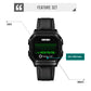 SKMEI LED digital watch with black leather strap and touch LED display, front view