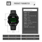SKMEI digital LED watch with black leather strap and green backlit display, touch button