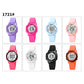 Assorted SKMEI 1721 LED watches with silicone straps in multiple colors, round screens.