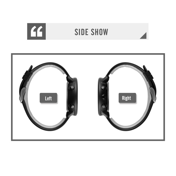 SKMEI digital LED watch shown from left and right sides with black strap