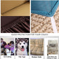 Sofa cover fabric detail with stitched elastic hem and protective non-slip coverage