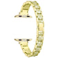14mm Three-beads Diamond Aluminum Alloy Replacement Strap Watchband For Apple Watch Series, 7 41mm / 6 & SE & 5 & 4 40mm / 3 & 2 & 1 38mm, 7 45mm / 6 & SE & 5 & 4 44mm / 3 & 2 & 1 42mm