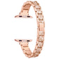 14mm Three-beads Diamond Aluminum Alloy Replacement Strap Watchband For Apple Watch Series, 7 41mm / 6 & SE & 5 & 4 40mm / 3 & 2 & 1 38mm, 7 45mm / 6 & SE & 5 & 4 44mm / 3 & 2 & 1 42mm