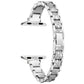 14mm Three-beads Diamond Aluminum Alloy Replacement Strap Watchband For Apple Watch Series, 7 41mm / 6 & SE & 5 & 4 40mm / 3 & 2 & 1 38mm, 7 45mm / 6 & SE & 5 & 4 44mm / 3 & 2 & 1 42mm