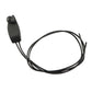 Car temperature sensor lead with two-wire cable and rubberized mounting end