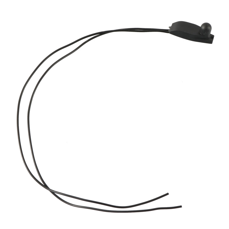 Car temperature sensor with cable and molded plug at one end