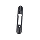 Black plastic paddle clip holder with circular mounting ring and strap slot
