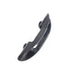 Black plastic paddle clip holder with curved end and strap window