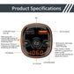 Car transmitter front panel with mic, LED display, and USB/TF/TF-slot controls