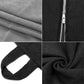 Corduroy fabric closeup with zipper track and stitched seams