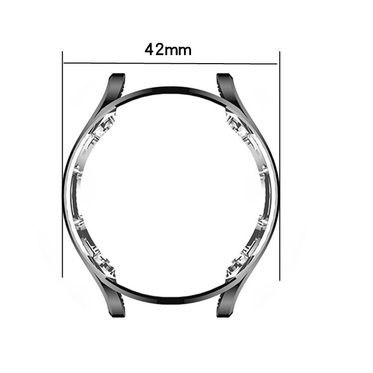 Electroplating Hollow Half-pack TPU Protective Case, For Samsung Galaxy Watch4 Classic 42mm, For Samsung Galaxy Watch4 Classic 46mm