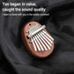 Mini 8-tone wooden heart kalimba with chrome metal tines
