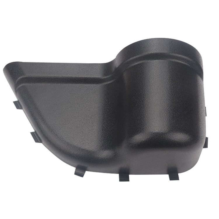 Black car door cup holder pocket with molded cup recess and mounting tabs
