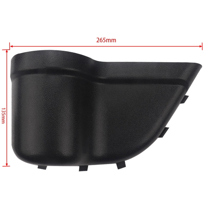 Black door cup holder pocket, 265mm width, with mounting tabs