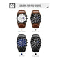 Assorted SKMEI moonphase calendar stopwatch watches with leather straps in multiple colors