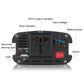 Power inverter control panel with AC OUT ports, USB port, work/fault lights and power switch