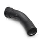 Black rubber intake elbow hose with small sensor nipple and flanged end