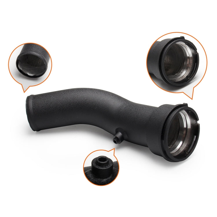 Black rubber intake elbow pipe kit with clamps and end couplers