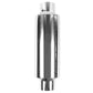Stainless steel straight exhaust muffler canister with flared end collars