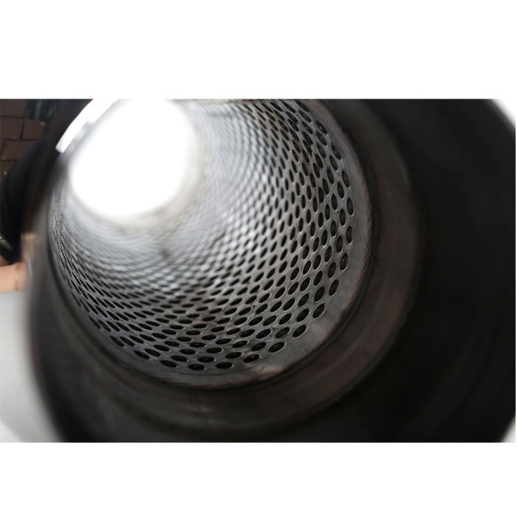 Stainless steel exhaust muffler with perforated inlet mesh screen