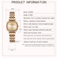 Rose gold-tone metal bracelet oval dial quartz watch for women