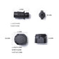 Trailer connector socket and plug size diagram with labeled dimensions