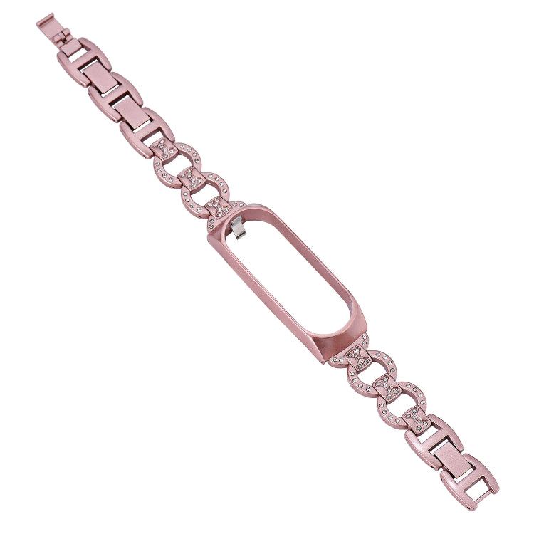 8-shaped Diamond Alloy Replacement Strap Watchband, For Xiaomi Mi Band 6 / 5, For Xiaomi Mi Band 4 / 3