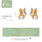 Pair of corgi ear stud earrings in sterling silver with orange and white enamel
