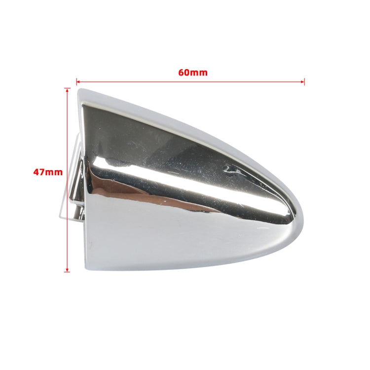 Door handle cover dimensions: 60mm wide, 47mm tall, chrome exterior