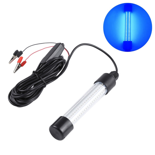 Underwater LED fishing lure lamp with black housing and blue light tube