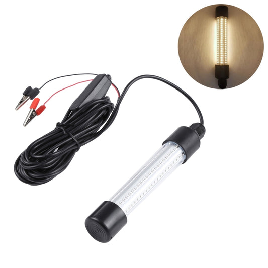 Underwater LED fishing lure lamp with black housing and warm white light tube