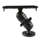 Black fish finder mount bracket with swivel arm and round mounting base plate