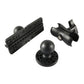 Black fish finder transducer mount kit with perforated bar and swivel base