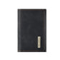 DG.MING 3-fold multi card wallet, black front view with stitched border and logo