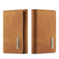 DG.MING 3-fold multi card wallet in brown with stitched edges and logo label