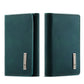 DG.MING 3-fold multi card wallet, teal green with stitched edges and logo label