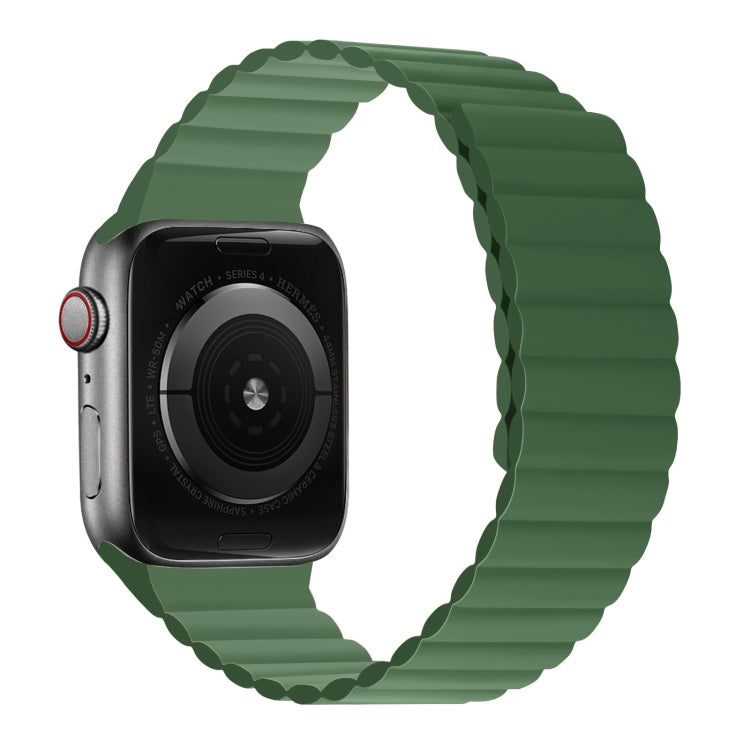 Silicone Magnetic Integrated Short Strap Watchband For Apple Watch Series, 7 41mm / 6&SE&5&4 40mm / 3&2&1 38mm, 7 45mm / 6&SE&5&4 44mm / 3&2&1 42mm