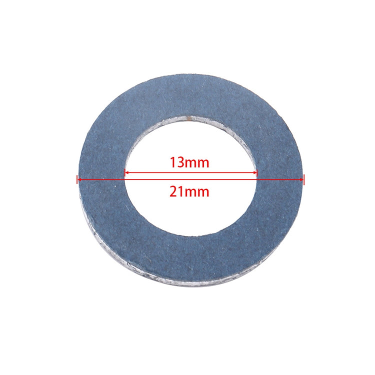 Oil drain plug washer gasket, blue round washer: 13mm inner hole, 21mm outer diameter
