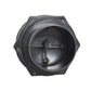 Round AC air outlet vent with interior fan-style grille and mounting clips