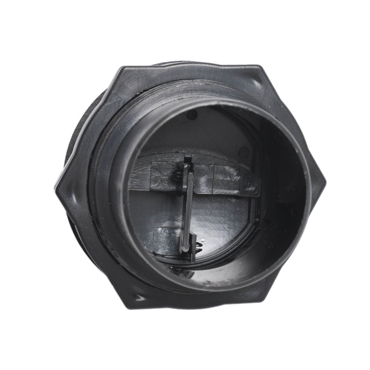 Round AC air outlet vent with interior fan-style grille and mounting clips