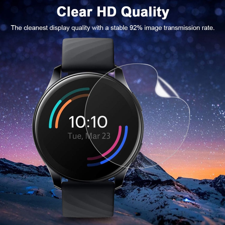 Clear HD smartwatch screen protector film with glare-free overlay