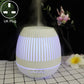 White 400ml hollow-out LED humidifier, UK plug, purple light glow