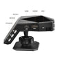 Black dash cam mount showing USB, HDMI, and MIC ports, plus side buttons and power controls.
