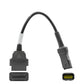 OBD diagnostic cable with dual connectors: 16-pin socket and 4-pin plug
