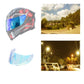 Motorcycle helmet visor lens, anti-UV wind shield, reflective blue tint