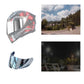 Motorcycle helmet visor lens, anti-UV wind shield, reflective silver tint