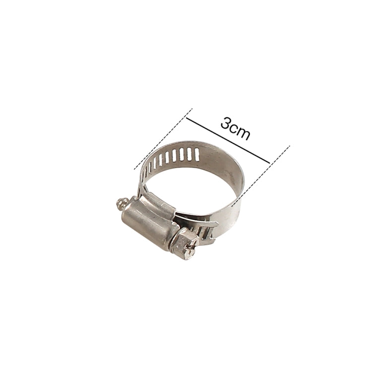 Stainless hose clamp for coolant bypass hose barb adapter, 3 cm width
