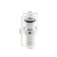 Hose barb adapter with rubber seal for coolant bypass, silver metal fitting