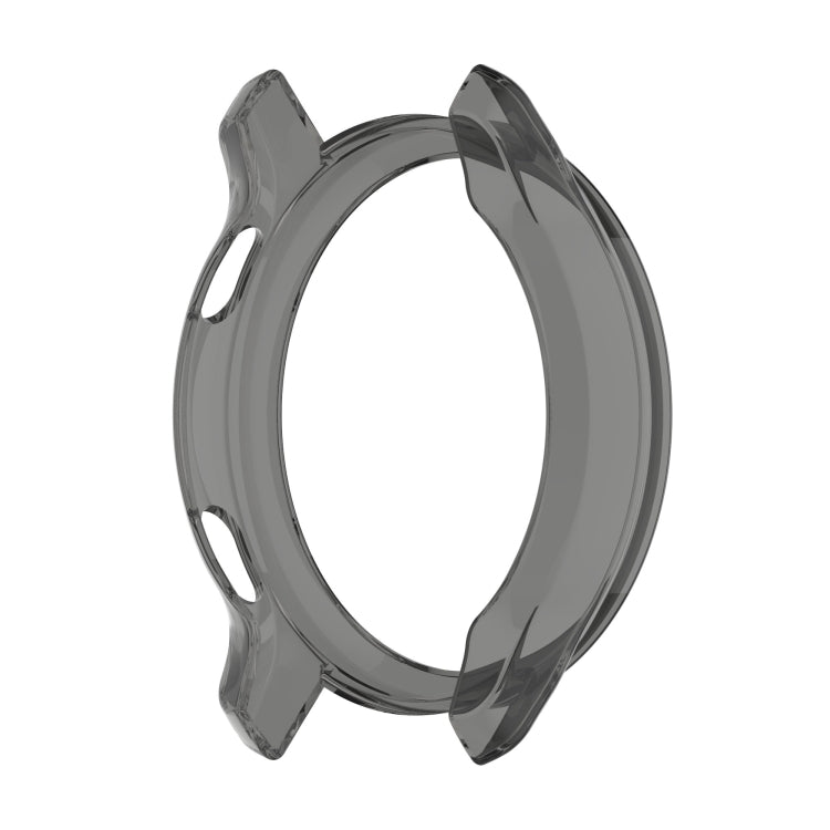 Gray TPU half-coverage protective watch case with open center ring and corner grips
