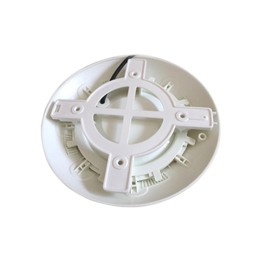 White round LED underwater pool wall lamp base with mounting brackets and wiring slot
